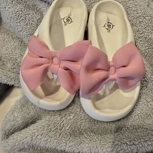 Kids Pink Bow Sandals